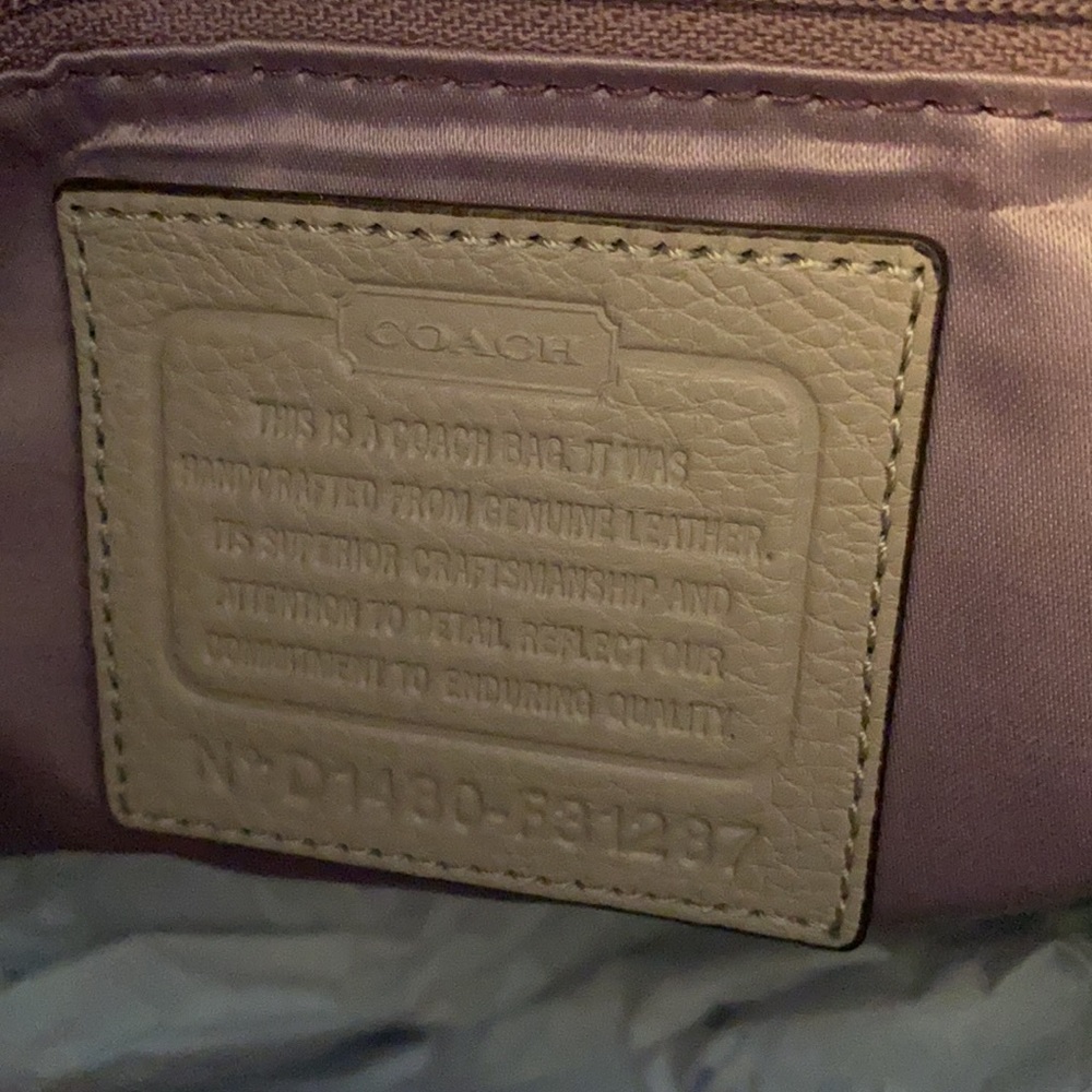 Coach Taupe Leather Shoulder Hobo Bag - Picture 6 of 8